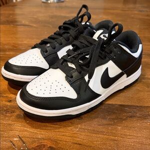 Nike Black and White Low-Top Dunk Sneakers